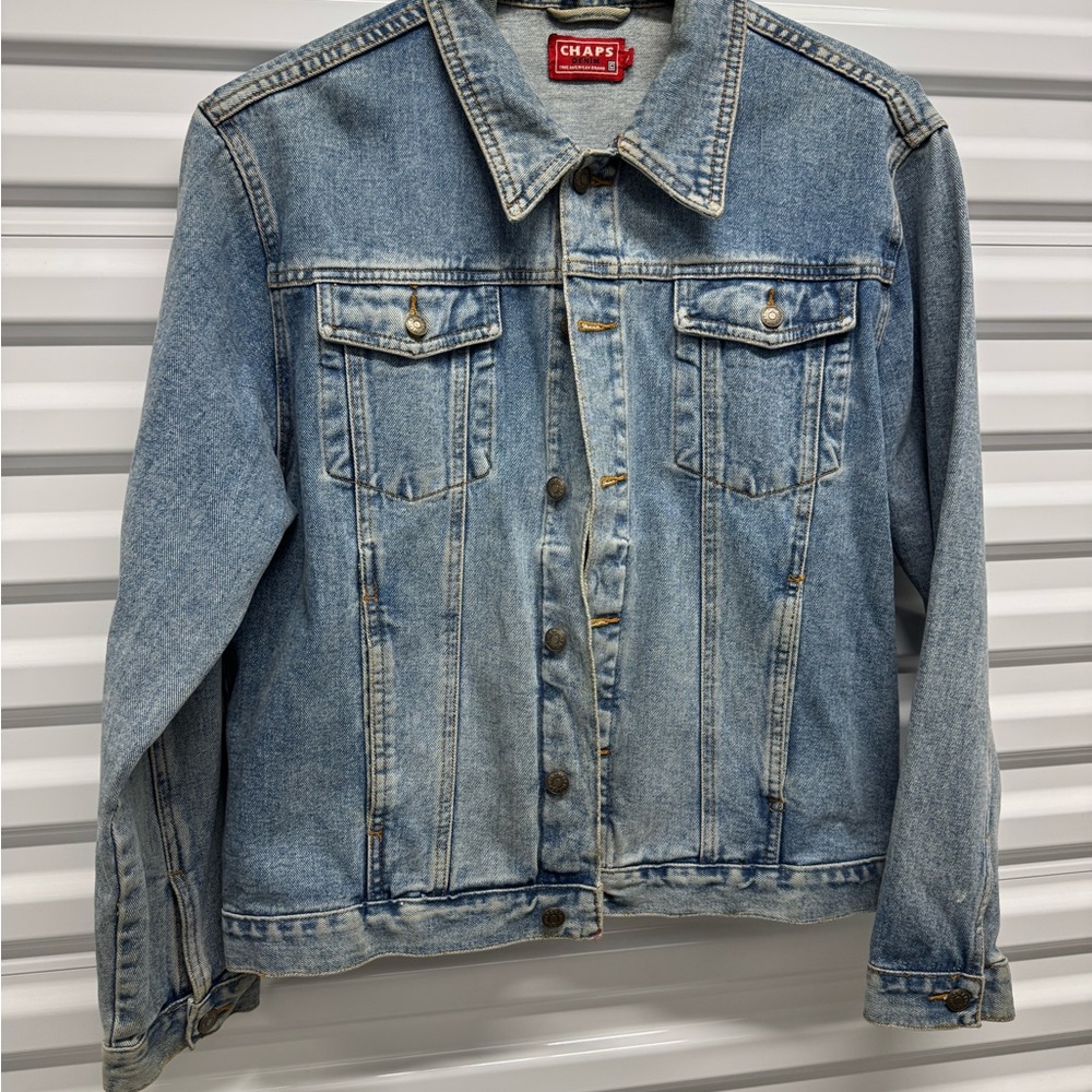 Chaps Red and White Denim Label Patch - Picture 3 of 6